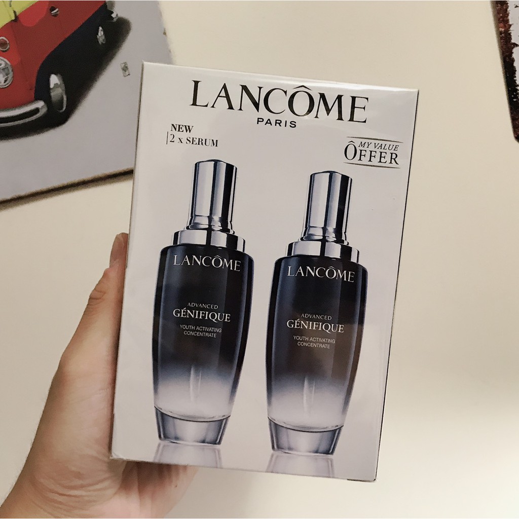 預購 昇恆昌免稅代購蘭蔻lancome 超未來基因賦活露100ml小黑瓶套組 蝦皮購物