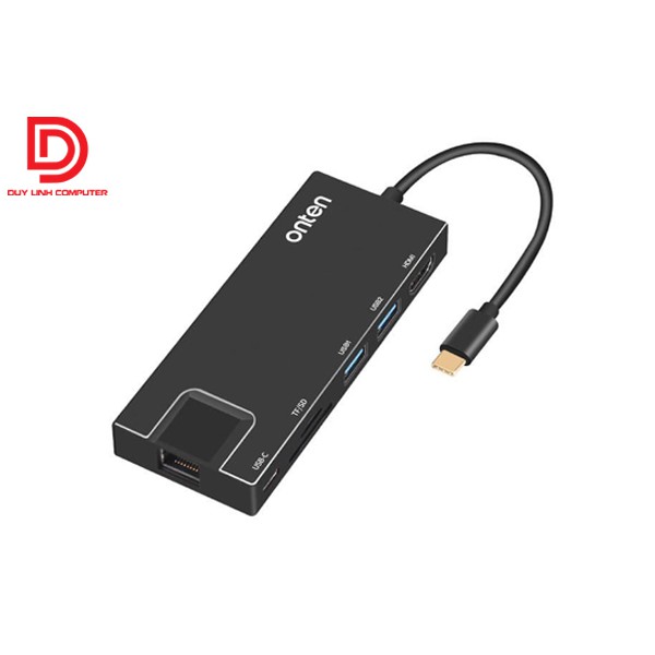 Usb Type C 7 合 1 至 HDMI 集線器, USB 3.0, Lan, SD / TF Onten 918
