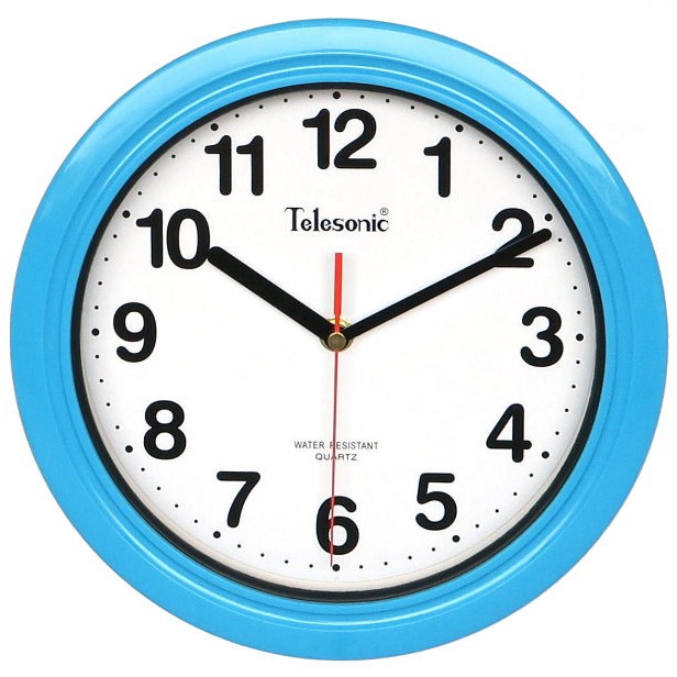 Telesonic/天王星鐘錶 防水、防潮 藍色時鐘 掛鐘 日本機芯