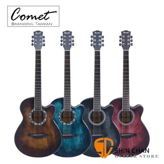 小新樂器 | Comet C-465 切角民謠吉他 附贈Pick、移調夾、背帶、吉他袋【木吉他/自彈自唱必備/C465】