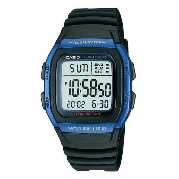 【KAPZZ】CASIO經典電子錶W-96H系列，搭配容易判讀的液晶數字顯示 W-96H-2A (2 96 H)
