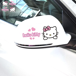 【現貨】一对Hello Kitty后視鏡貼 KT猫摩托車貼可愛凱蒂貓車貼 踏板車電動車貼紙