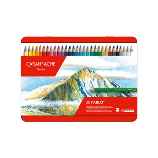 瑞士CARAN D'ACHE卡達 PABLO 專家級油性色鉛筆 鐵盒裝-30色