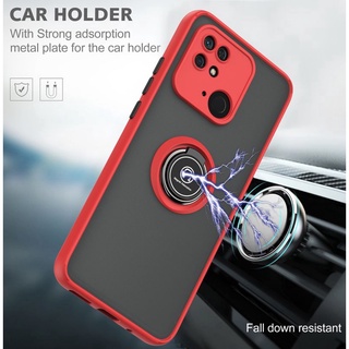 彩家紅米Redmi 10C 10 Note 11 11s Pro 5G 4G小米保護套防摔車載磁吸指環支架磨砂透明手機殼