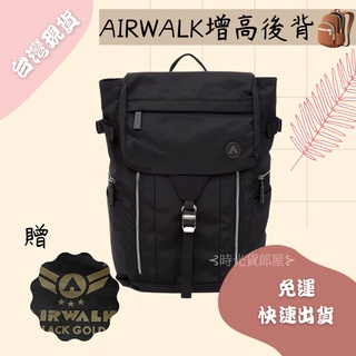 包/ AIRWALK 增高 後背包 中性 男女 雙肩背包 黑色 黑金 多工 後背包 電腦包 戶外 旅行