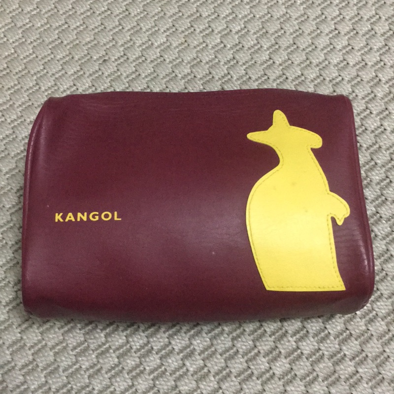 Kangol 皮革化妝包