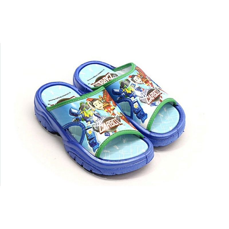 新品上架   HELLO CARBOT衝鋒戰士 兒童休閒拖鞋 (HCKS06066 藍 )