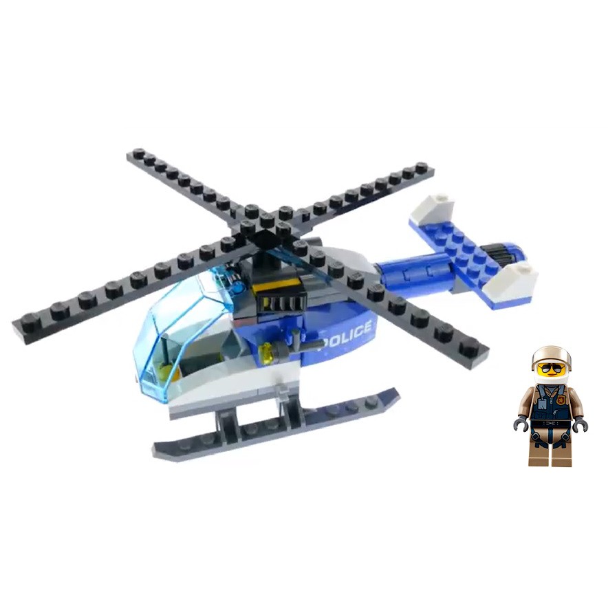 【台中翔智積木】LEGO 樂高 城市系列  60174 警用直升機+人偶