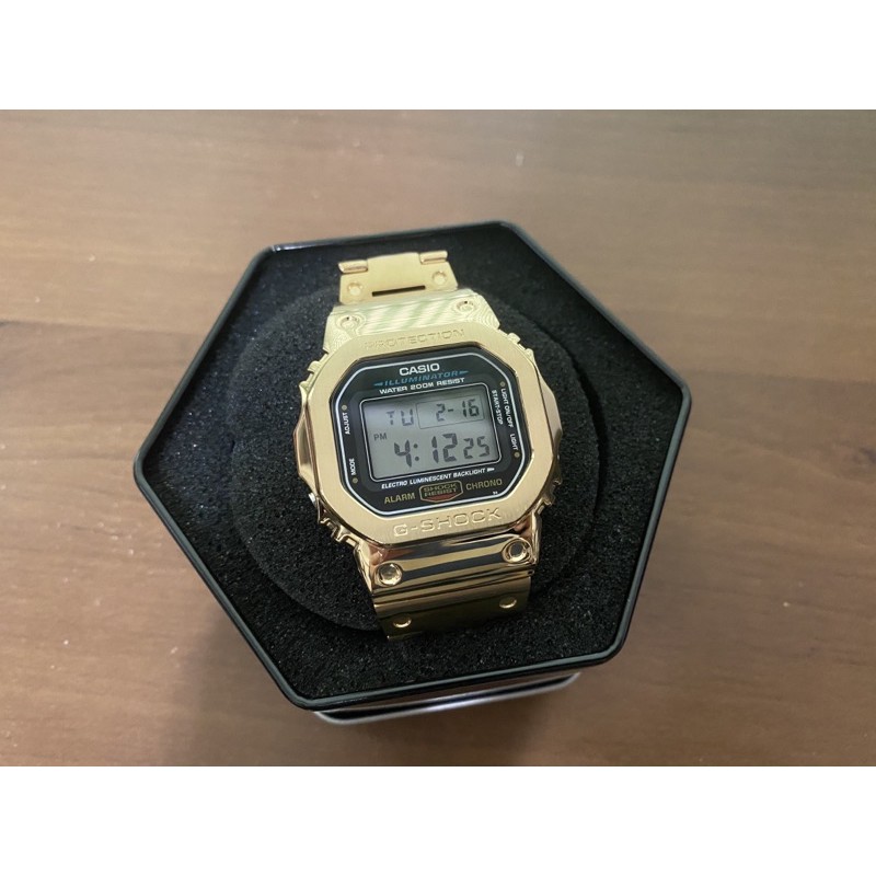 CASIO DW-5600E-1 /已改GMW-B5000GD 金色不鏽鋼錶款