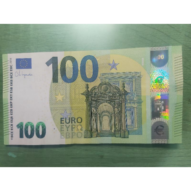 [鈔集丸子][收藏紀念]歐元一百元100元紙鈔(9.5成新品) Euro 100 dollar bill money