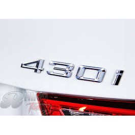 ~圓夢工廠~ BMW 430i 後車箱鍍鉻字貼 同原廠款式 字體高度2cm