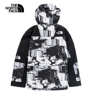 【The North Face】北面 黑白印花防水透氣衝鋒衣｜4R520B5