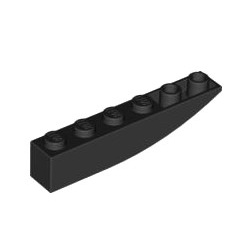 正版樂高LEGO零件(全新)-42023 反圓弧形曲面 6 x 1  黑色