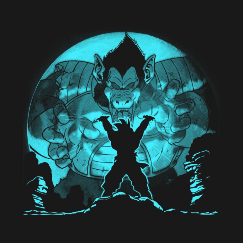無現貨可預訂美國進口teepublic Tshirt Tee 七龍珠悟空vs 巨猿達爾生命球 蝦皮購物