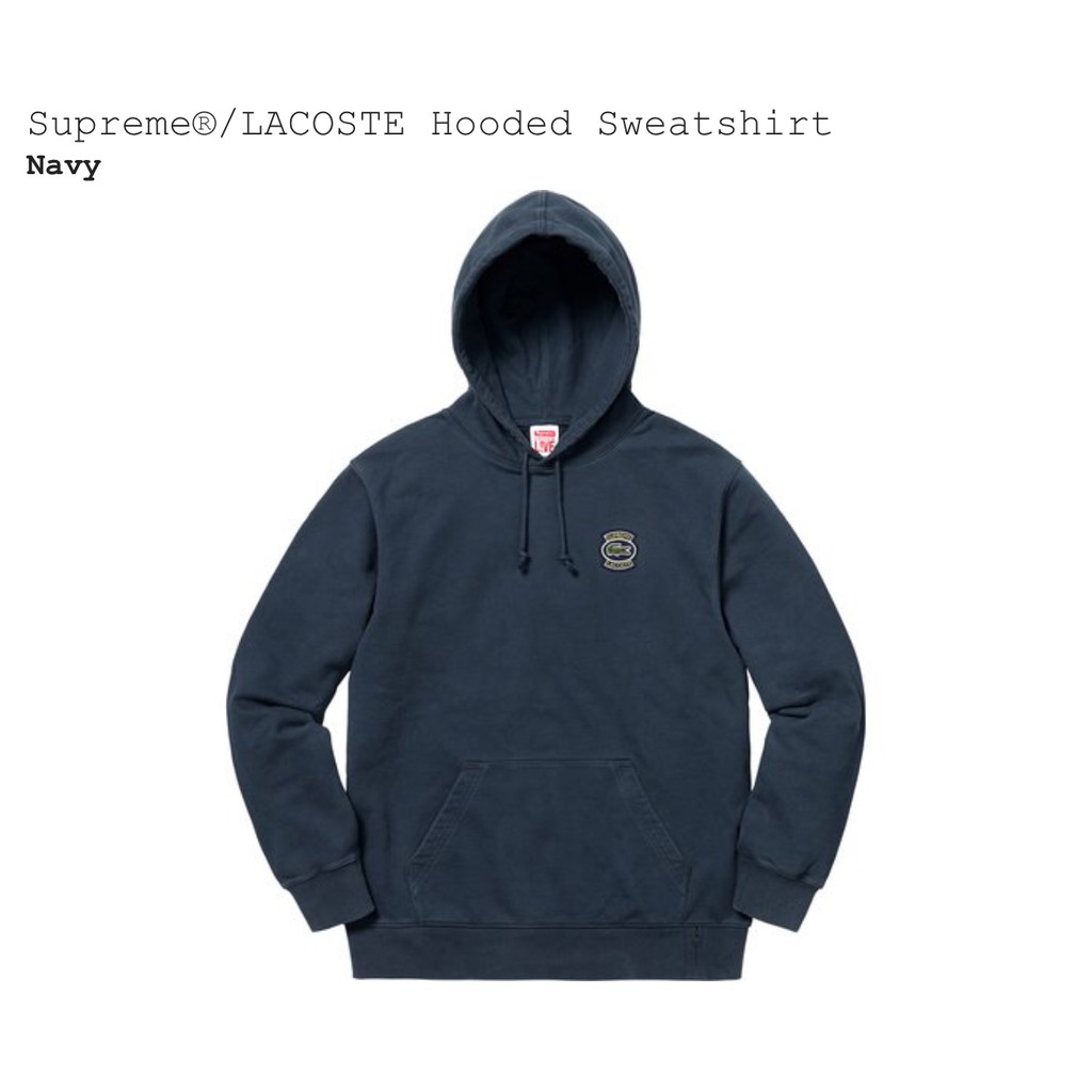 降價 Supreme®/LACOSTE Hooded sweatshirt 藍M 5200