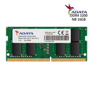 【蝦皮直營】ADATA 威剛 DDR4 3200 16GB 筆記型記憶體 現貨 廠商直送