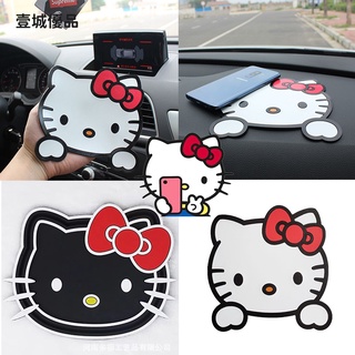 hello Kitty 凱蒂貓汽車防滑墊可愛創意車載卡通凱蒂手機矽膠墊儀表臺車用置物墊女