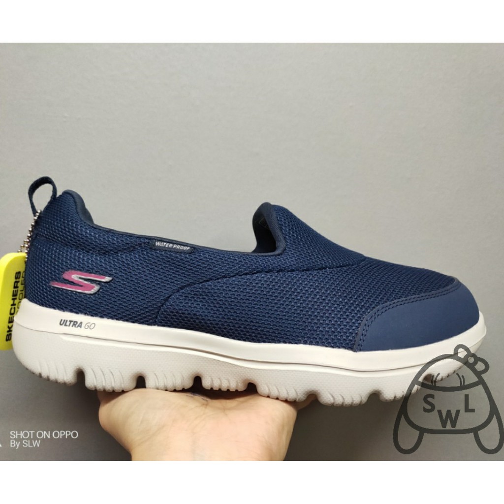 『 SLW 』SKECHERS GOWALK EVOLUTION ULTRA 女 藍 超寬楦健走鞋 15767NVGY