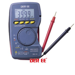 【祥昌電子】DER EE 得益 DE-15 口袋型 數位型 數位電錶 三用電表 三用電錶 萬用電錶 萬用電表 電錶 電表