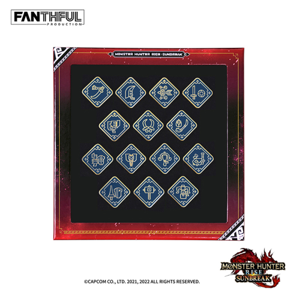 Fanthful《周邊》武器金屬徽章套組［魔物獵人 崛起：破曉］