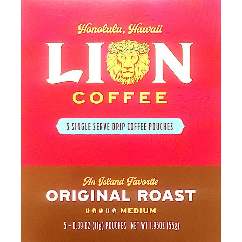 現貨～台灣總代理！耳掛系列~Lion coffee獅王咖啡一盒5包（香草堅果，原創)