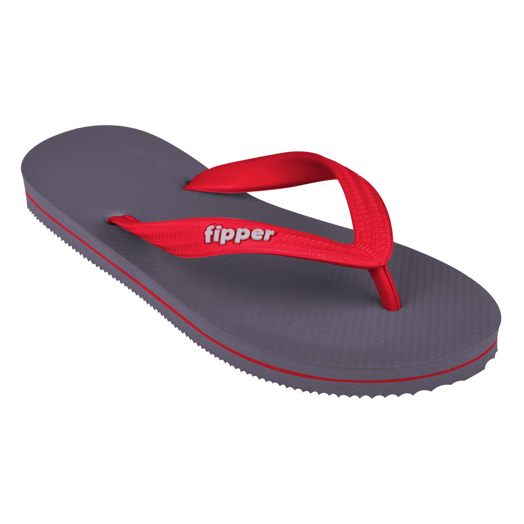 Fipper 天然橡膠拖鞋 Slick Grey / Red