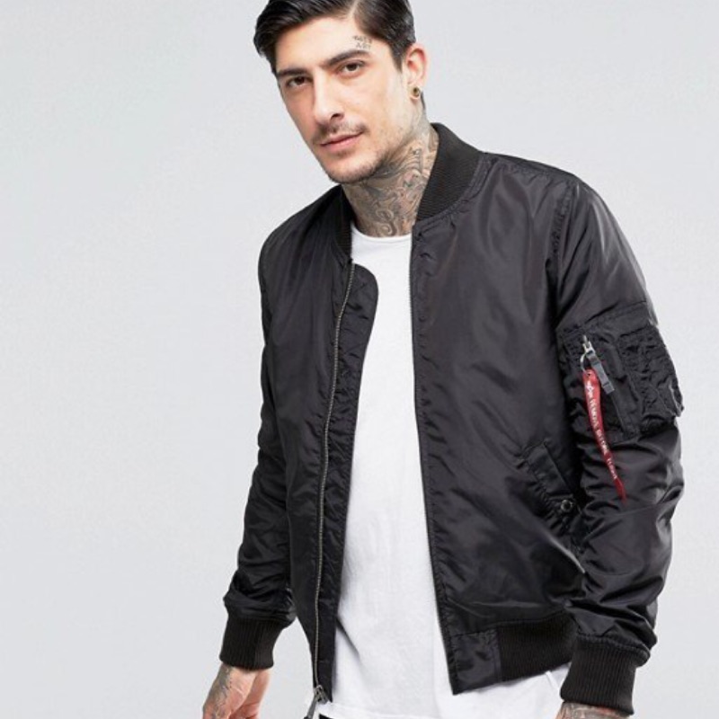 美國alpha Industries Ma 1 Jacket Slim Fit In Black 黑色ma1 飛行外套 蝦皮購物