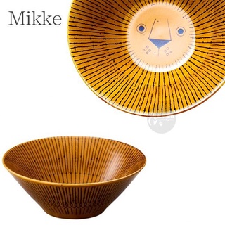 ♡松鼠日貨♡日本 正版 三鄉陶器 北歐風 MIKKE 動物 獅子 陶瓷 碗 大碗 碗公 麵碗 丼飯碗 日本製