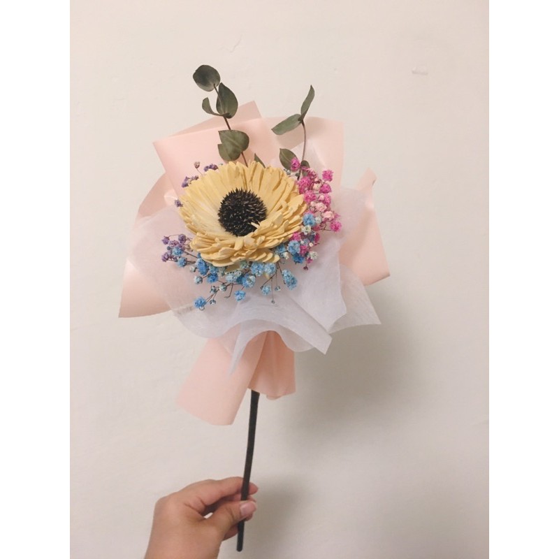 畢業花束 索拉太陽花單支花束 包裝可更換顏色 蝦皮購物