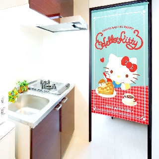 Hello Kitty 快樂點心門簾 輕鬆改變居家風格 裝飾 日本製正版 150cm ck383