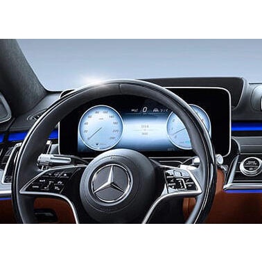 ~愛思摩比~Benz 2021 S Class S350d S450 汽車螢幕鋼化玻璃貼 中控導航 儀錶版 抗藍光