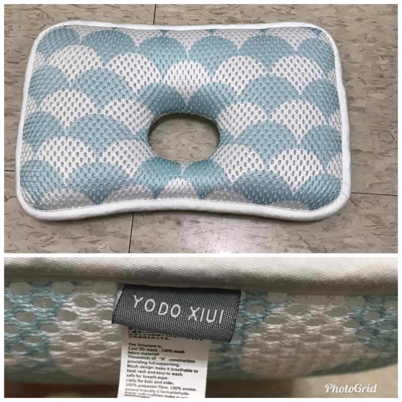 Yodo xiui 嬰兒頭型枕 推車薄涼墊 近全新 都水洗過