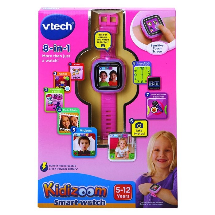 蝦玩具 -全新 英國 vtech 觸控式 8種模式 多功能智慧手錶 照相機 錄音 錄影 兒童  粉紅 現貨 8合1 藍色