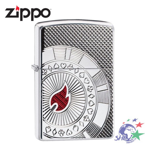 ZIPPO 防風打火機 Poker Chip Design Armor case - 49058 (ZP632)【詮國】