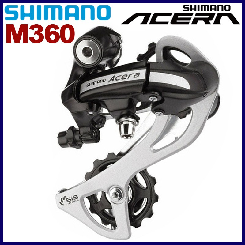 Shimano Acera RD-M360 SGS 7 8 速後變速器黑色 MTB 自行車長籠