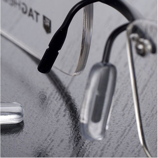 【1對】♥「一字型」插入式矽膠鼻墊（部份TAG Heuer、berlin 眼鏡適用） 一字形透明直插式 套入式
