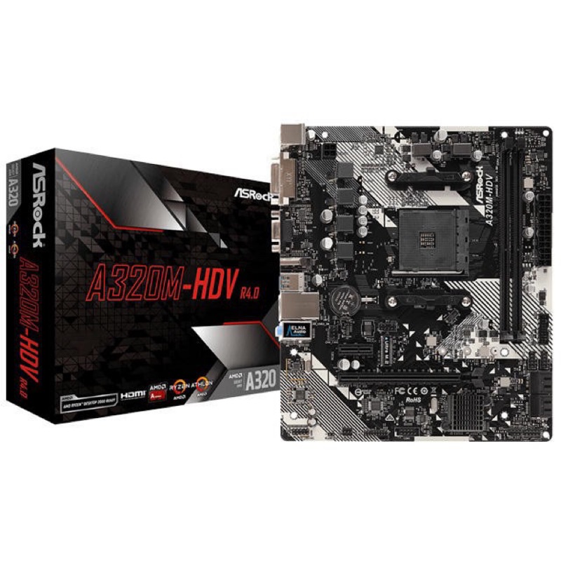 華擎 ASRock A320M HDV R4.0 AMD AM4 M-ATX 主機板