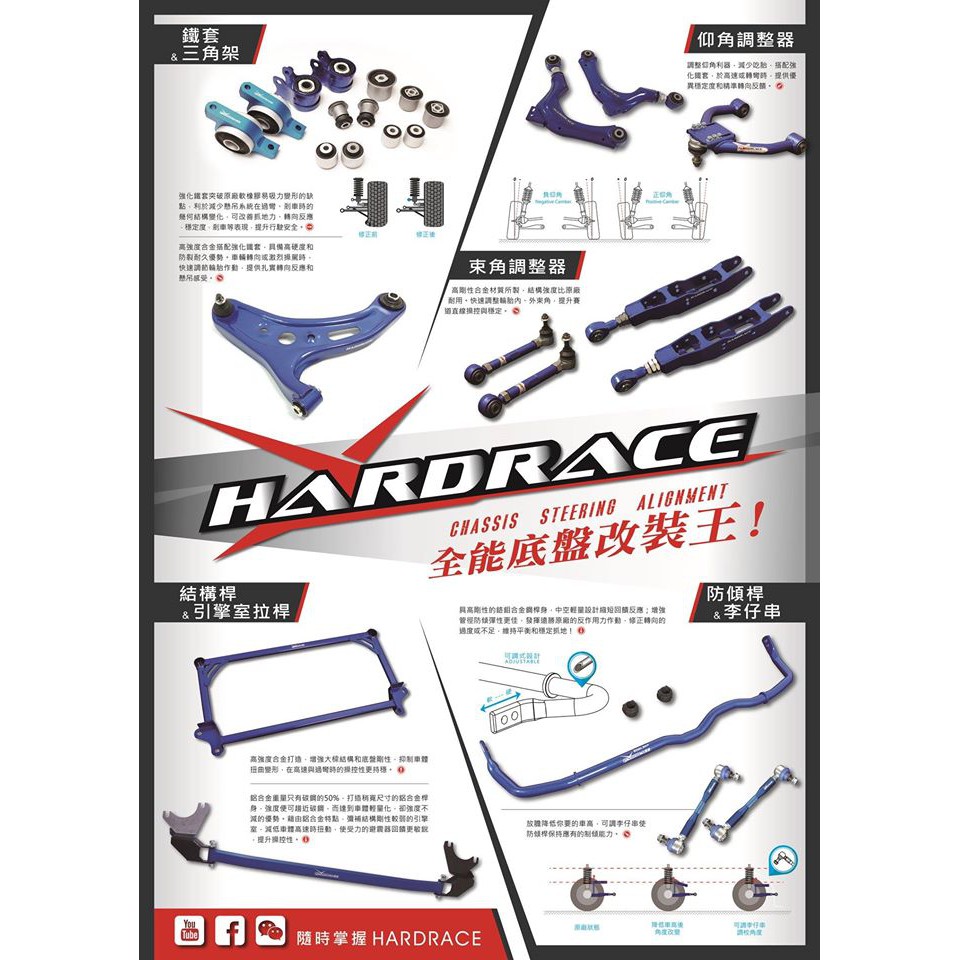 承富 Hardrace Ford Tierra 98-06 福特 仰角 束角 調整器 防傾桿 鐵套 三角架 連桿 拉桿