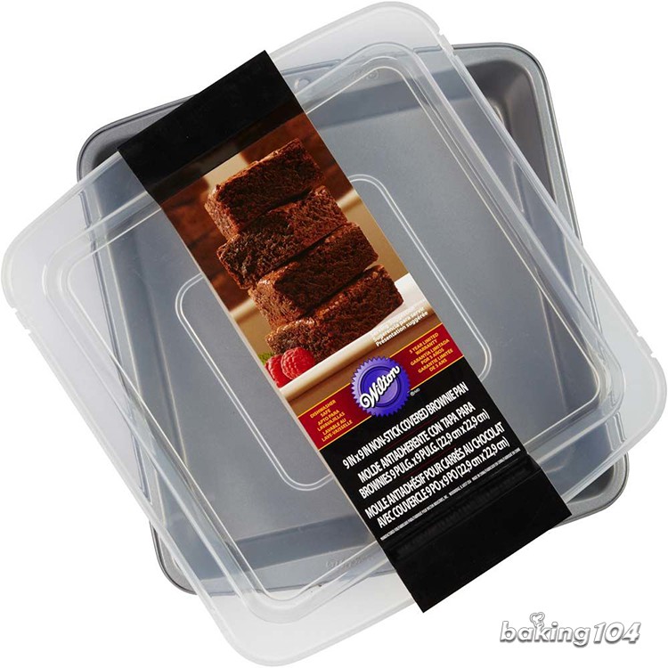 美國 Wilton 惠爾通 方形蛋糕模 含蓋烤盤保鮮盒 發酵盒 附蓋 WT2105-9199
