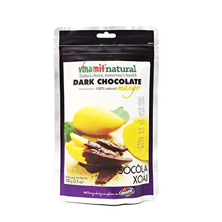 越南代購 超低價 Vinamit Natural 黑巧克力 芒果乾 人氣果乾 100g