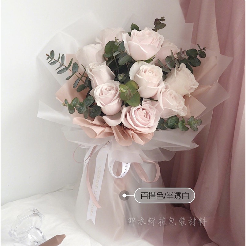 促銷 韓素紙卷霧面紙卷鮮花花束包裝紙材料出口韓國一二代flod花藝包花 Yuyao03 蝦皮購物