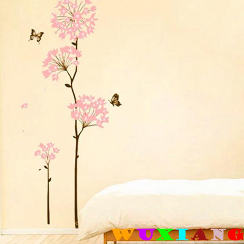 五象設計 花草樹木104 DIY 壁貼 粉色 繡球花浪漫居家裝飾 組合牆貼 房間裝飾 臥室裝飾 植物花卉