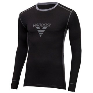 【德國Louis】VANUCCI男用摩托車長袖滑衣 黑色 吸濕排汗COOLMAX 機能型運動內衣上衣重機重車210382