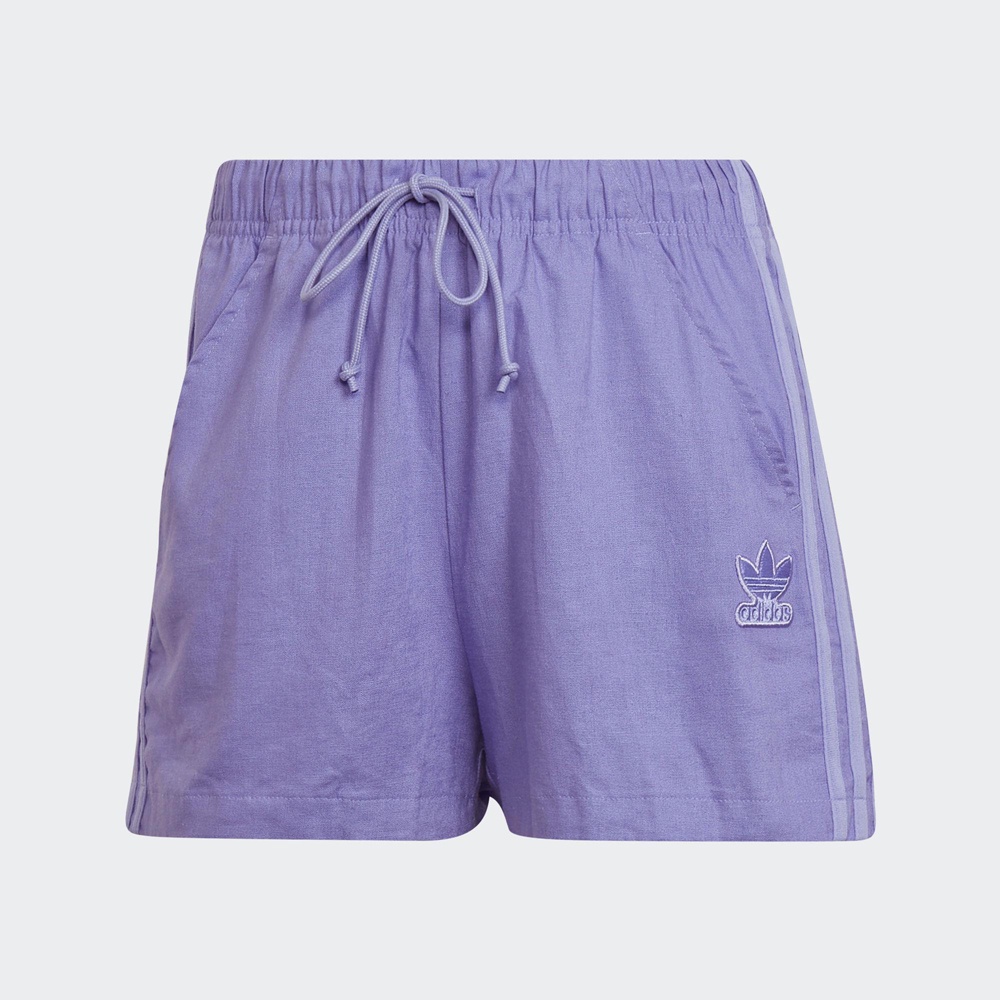 ADIDAS LINEN SHORTS 女短褲 HC1936 紫