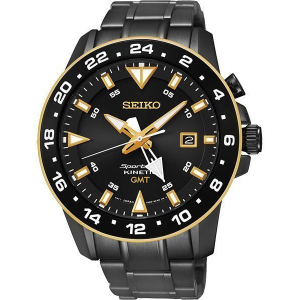 SEIKO WATCH 精工Sportura系列雙時區KINETIC人動電能腕錶 型號：SUN026J1