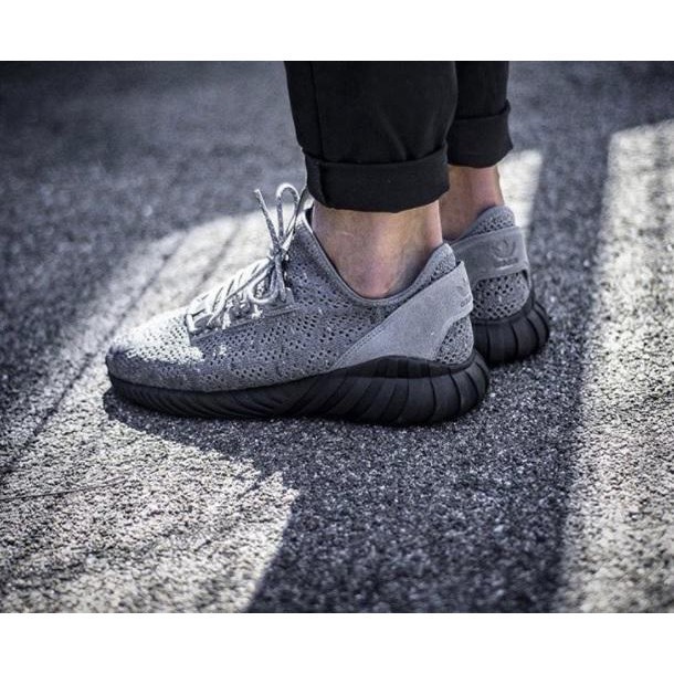 adidas originals tubular doom sock primeknit trainers in grey by3564