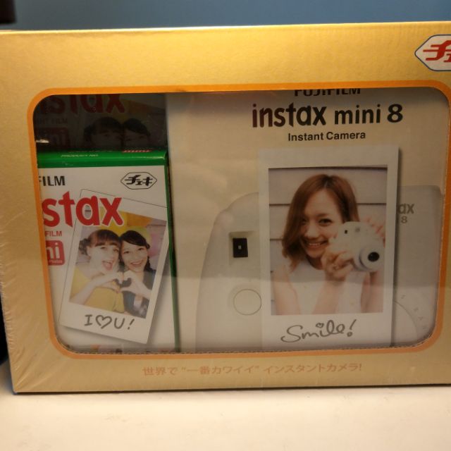 富士 拍立得 白 instax mini 8 全新 付兩盒底片