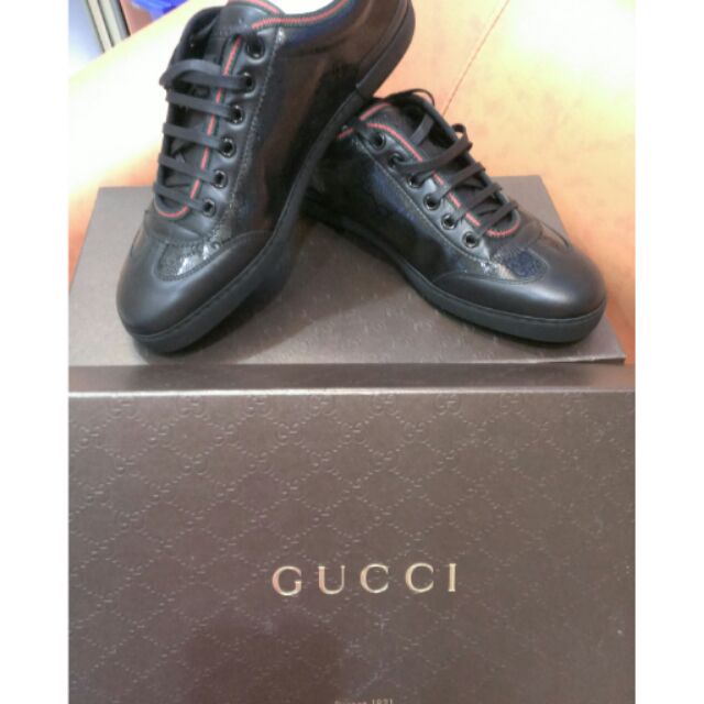 GUCCI  經典男鞋  低幫綁帶休閒鞋   鞋碼25