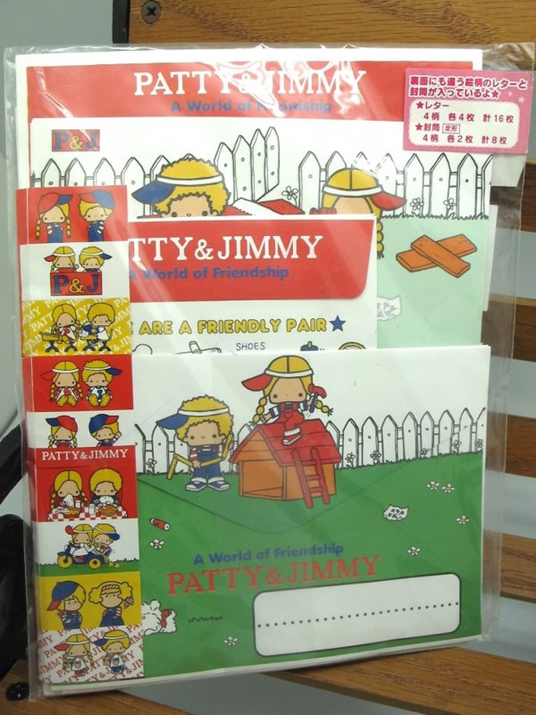 ㊣五號倉庫㊣ sanrio PATTY &amp; JIMMY 2011年出品 信封信紙