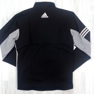 出清 剩S Adidas 透氣 男版 拼接 無帽 三條線 長袖 外套 前短後長 保證正品~ #7623